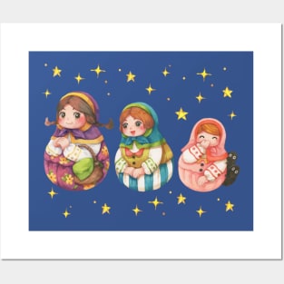 Sisters Russian Dolls Posters and Art